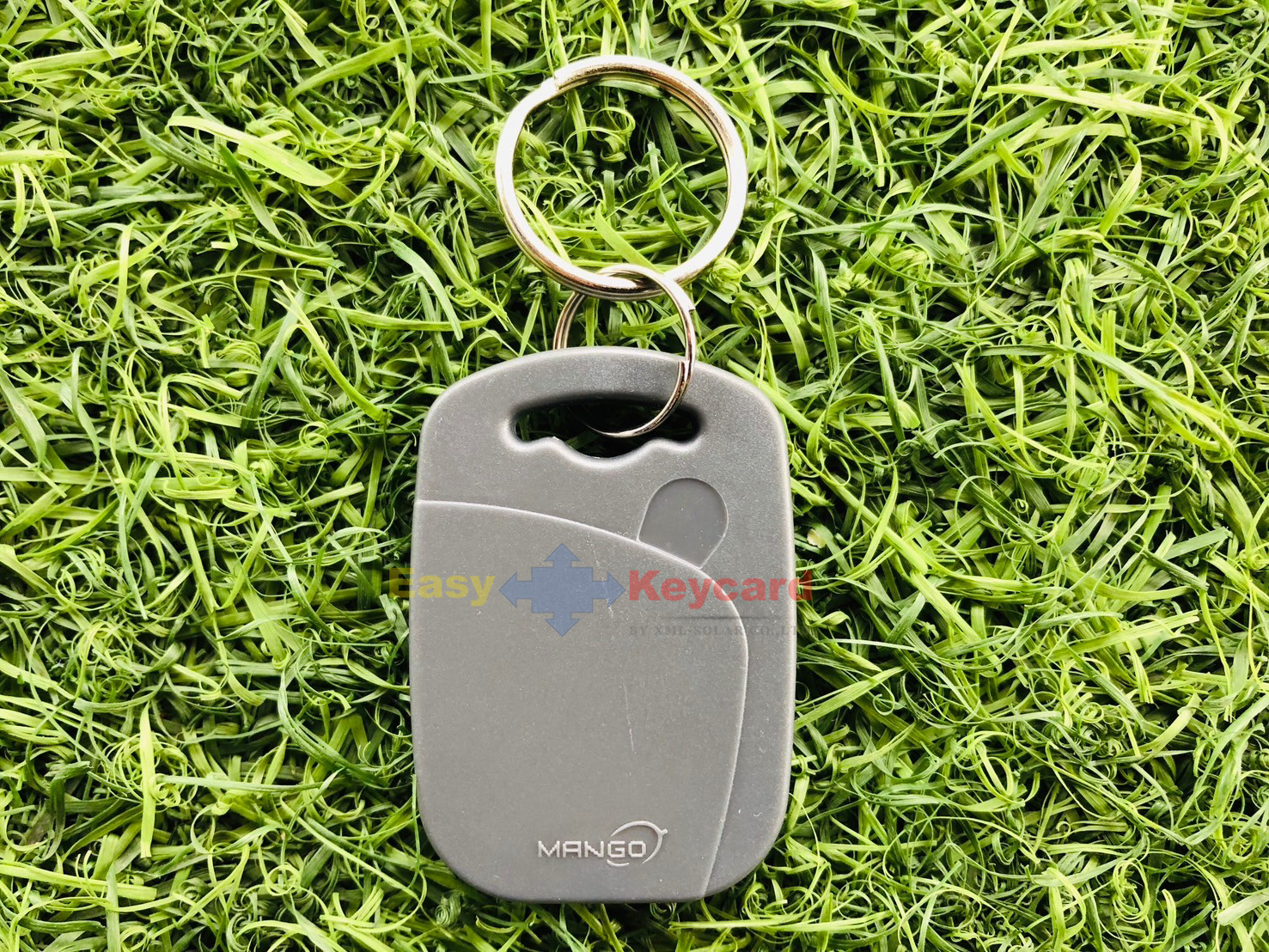 พวงกุญเเจคีย์การ์ด Keytag (Proximity 125Khz.) (เเบบสี่เหลี่ยม ยี่ห้อ mango)(สีเทา)