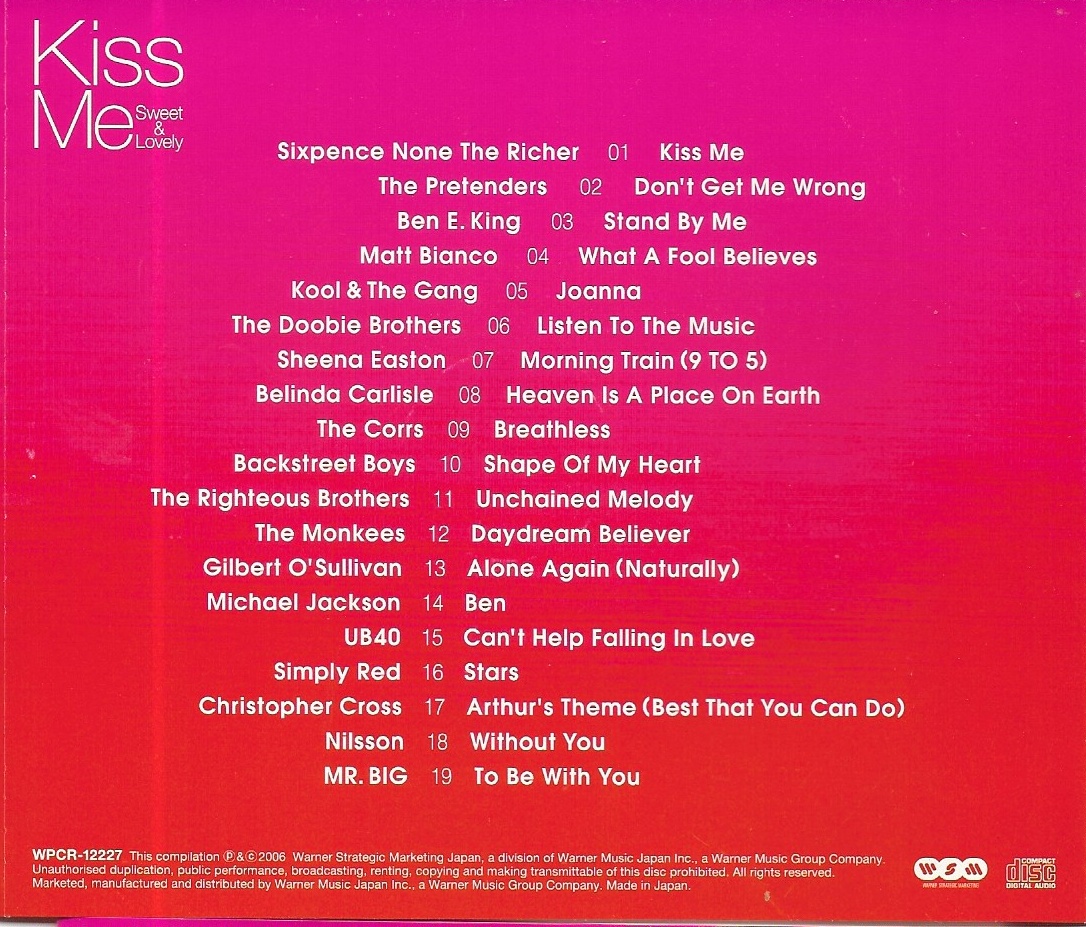 Used CD,Kiss Me Sweet & Lovely (C)(Various Artists)(2006)(Japan)