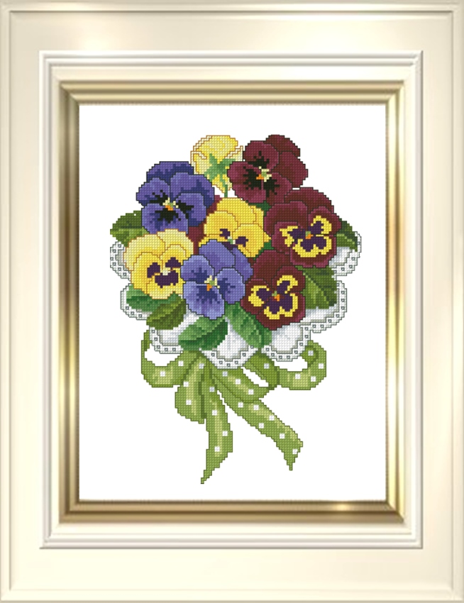 EMS ผังลาย Pansy Bouquet