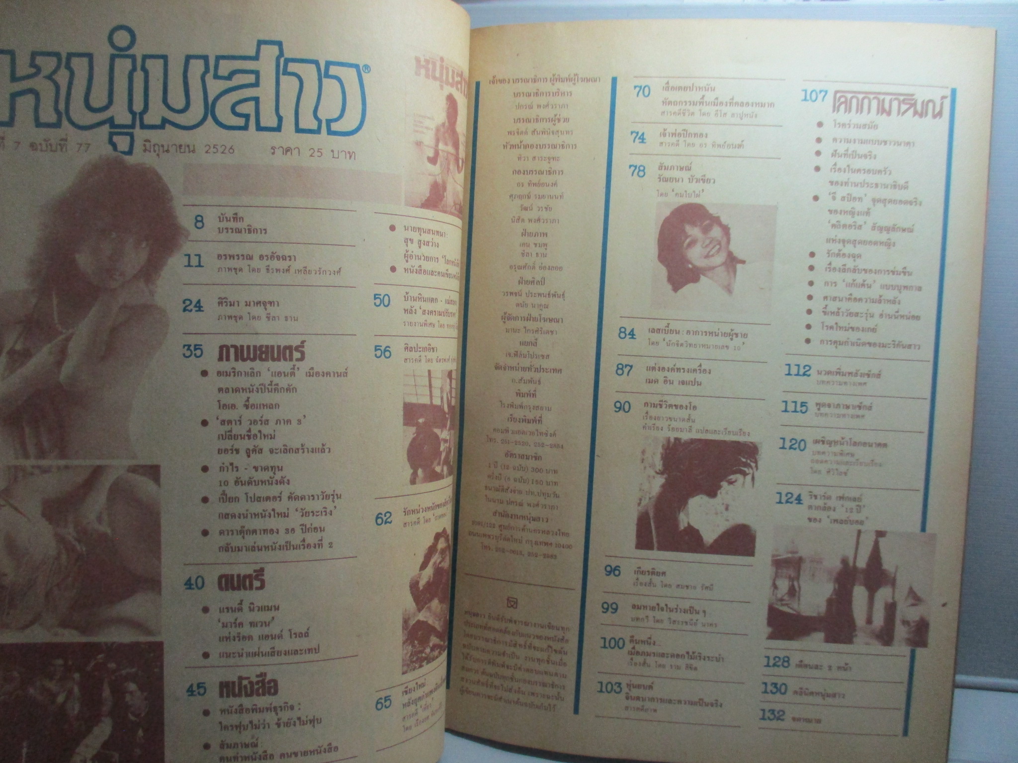 นิตยสารหนุ่มสาว ฉบับ077 มิถุนายน ปี2526 อ่าน บ้านหินแตก, กำแพงดินเสื่อมสลาย