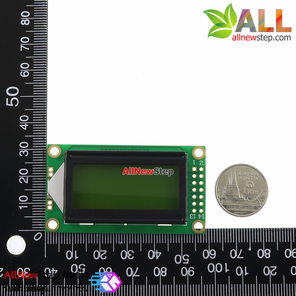 จอ lcd 0802 LCD (Yello Screen) 8x2 LCD with backlight of the LCD screen