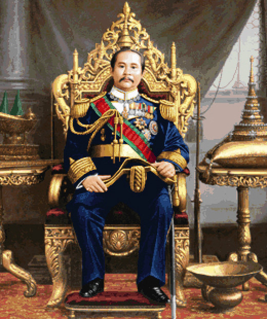 Pinn รัชกาลที่ 5 ประทับบัลลังค์ (ภาพขนาดเล็ก)