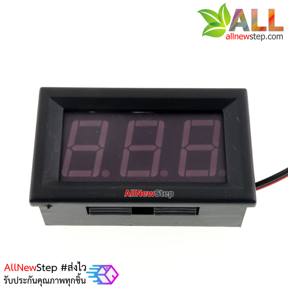 LED Voltage Meter Mini Digital Voltmeter DC 5-28V สีแดง