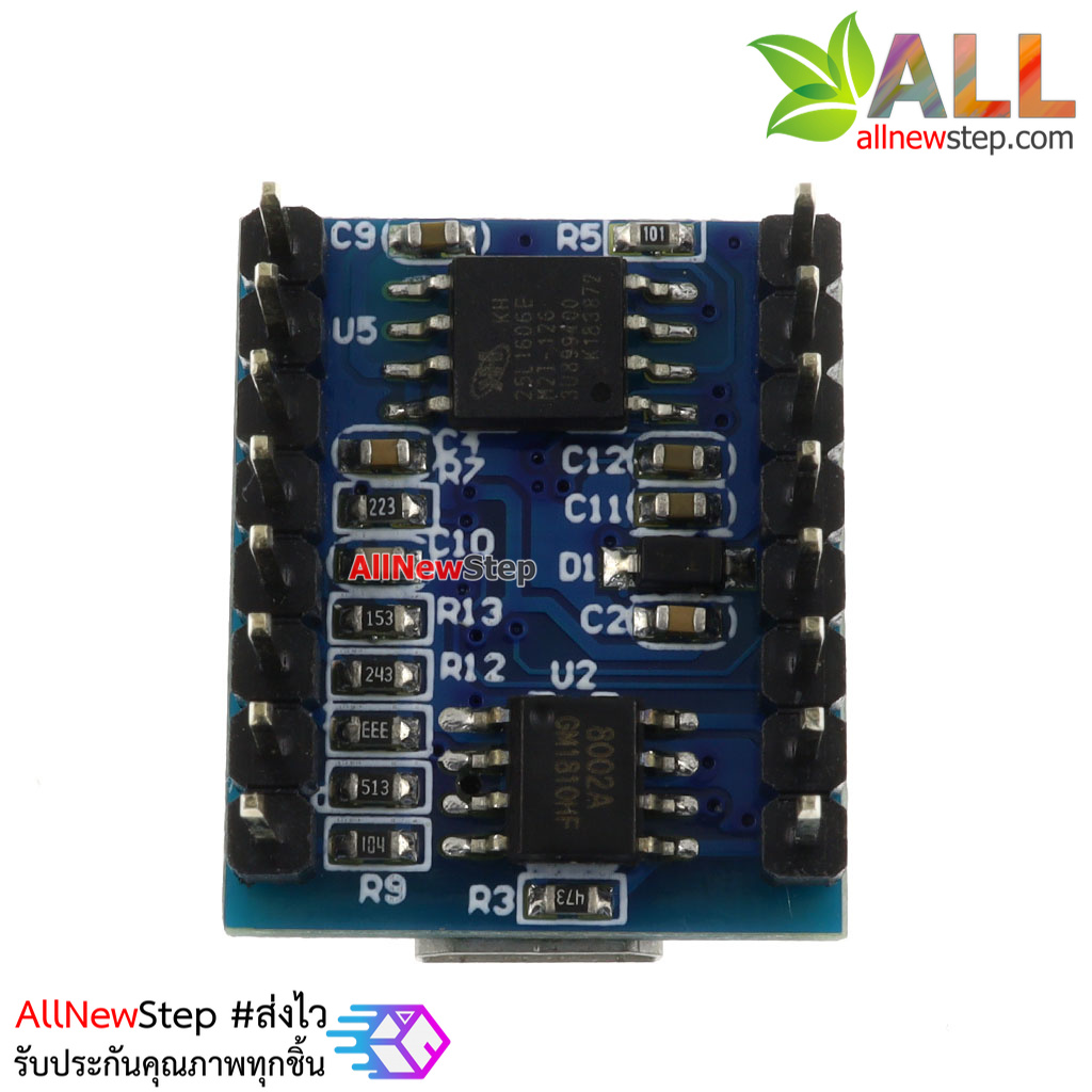 JQ6500 MP3 Player Voice Sound Module UART โมดูลเล่นเพลง MP3 บันทึกข้อมูลได้ในตัวบอร์ด