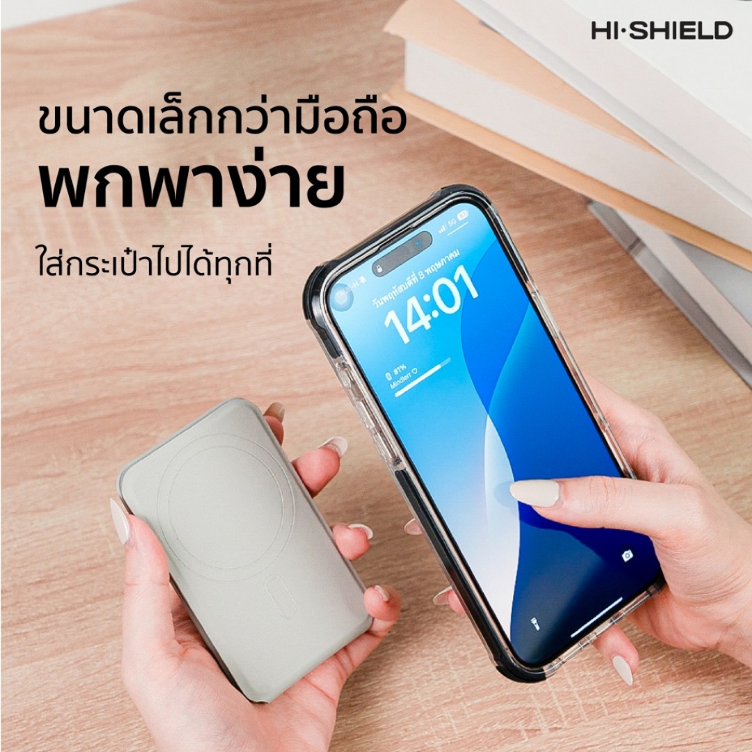 Hishield Magnetic Tripods Phone Stand & Wallet - ขาตั้งโทรศัพท์พร้อมช่องเก็บบัตรแบบแม่เหล็ก ใบกำกับภาษี