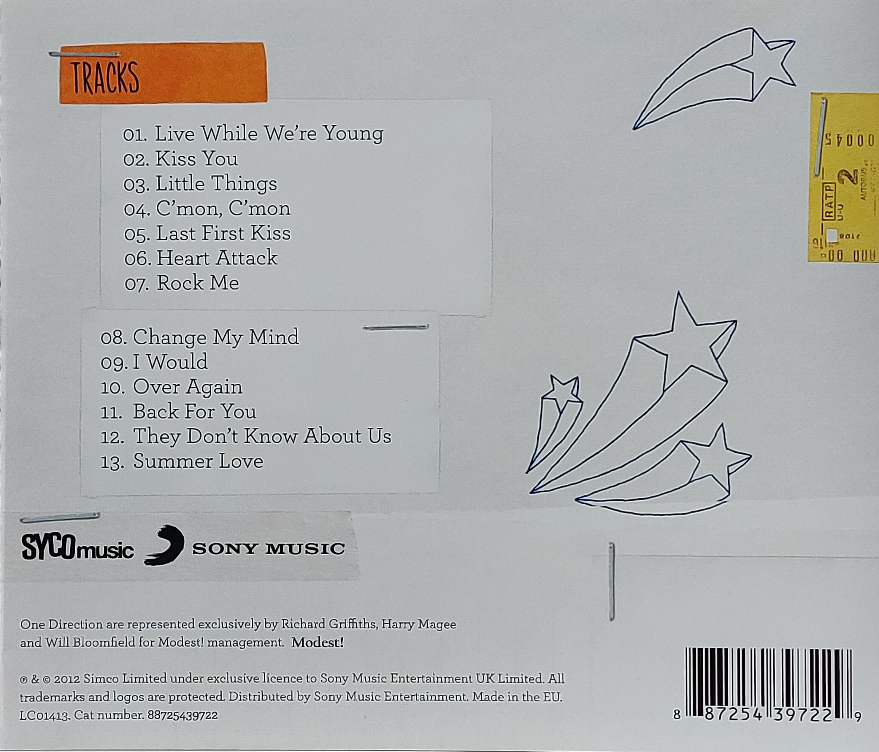 Used CD,One Direction - Take Me Home (B)(2012)(EU)