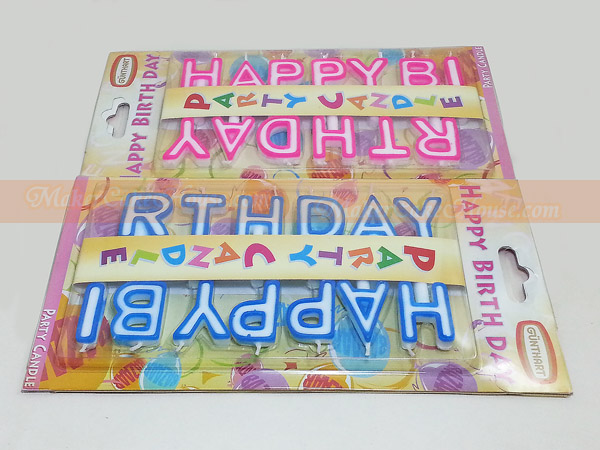 เทียนปักเค้ก / เทียนวันเกิด / เทียน Happy Birthday