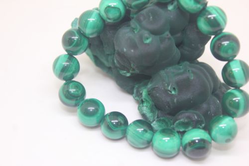 สร้อยข้อมือมาลาไคท์ ลายลูกตา( Malachite )