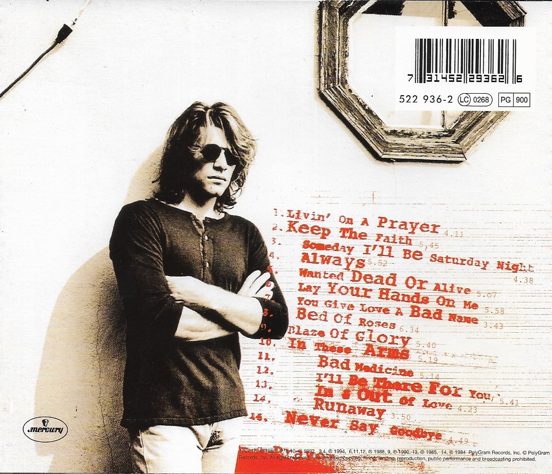 Used CD,Bon Jovi - Cross Road The Best Of Bon Jovi (A+)(1994)(France)