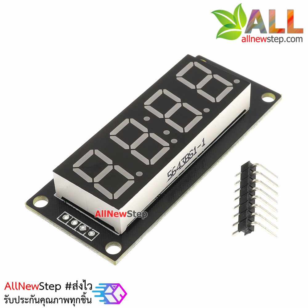 โมดูลแสดงค่าตัวเลข 4 หลัก ขนาด 0.56 นิ้ว TM1637 Driver สีเขียว 6543BG