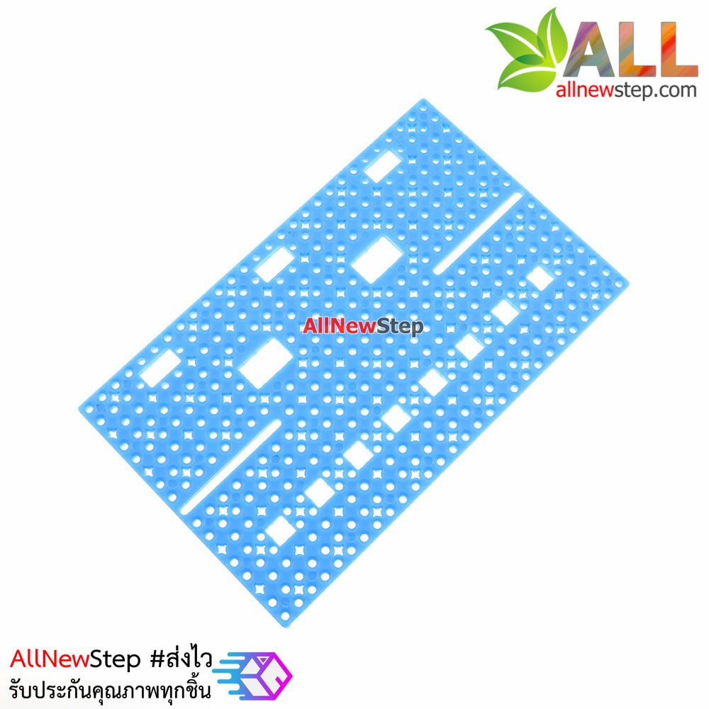 แผ่นพลาสติกเจาะรู ขนาด 85x140mm สีน้ำเงิน