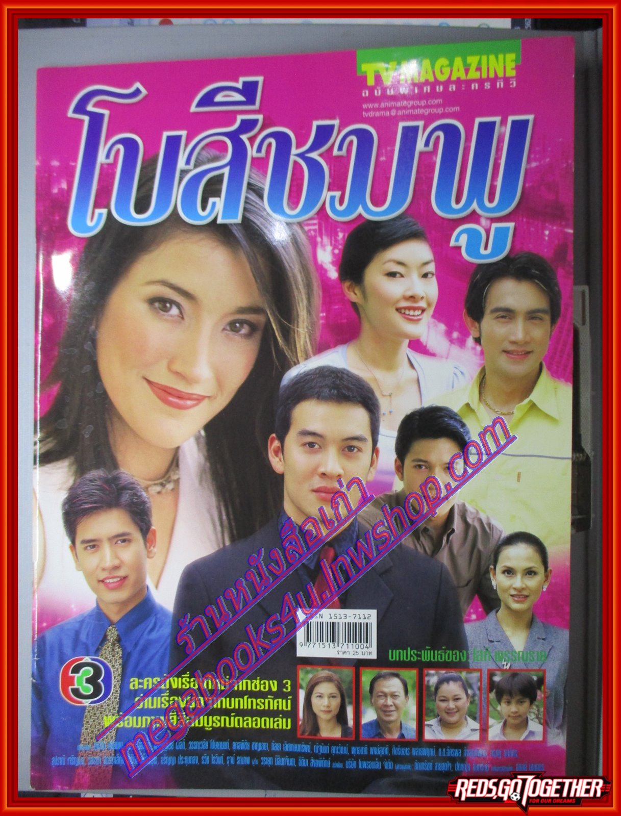 นิตยสารเรื่องย่อละครโทรทัศน์ โบสีชมพู ปี2547 สภาพดี แองจี้ เฮสติ้งส์ ชาคริต แย้มนาม