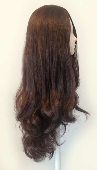 C1121 วิกผมลอนยาวเเสกข้าง เห็นหนังศรีษะ