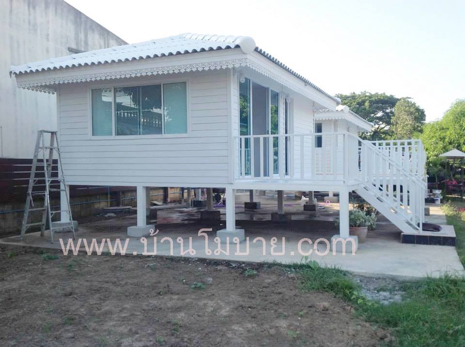 บ้านน็อคดาวน์ ขนาด 4*6 เมตร พร้อมระเบียง 2*6 เมตร (1 ห้องนอน 1 ห้องน้ำ 1 ห้องนั่งเล่น)