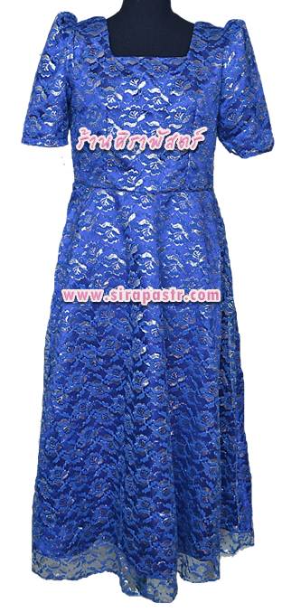 ชุดฟิลิปปินส์ C1 สีน้ำเงิน (รอบอก 32-33 นิ้ว *รายละเอียดในหน้าสินค้า)