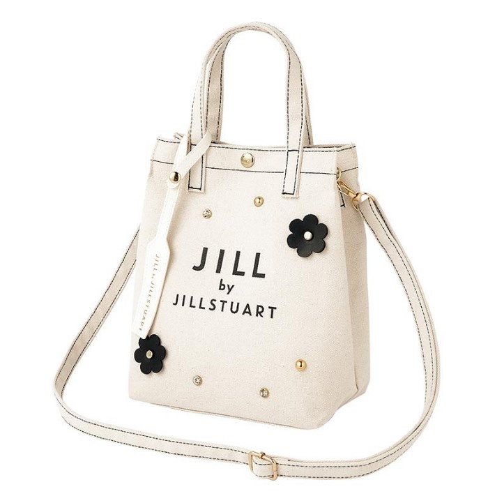 JILL by JILLSTUART 2WAY FLOWER SHOULDER BAG กระเป๋าสะพายสีขาวลายดอกไม้สามารถถือหรือสะพายได้