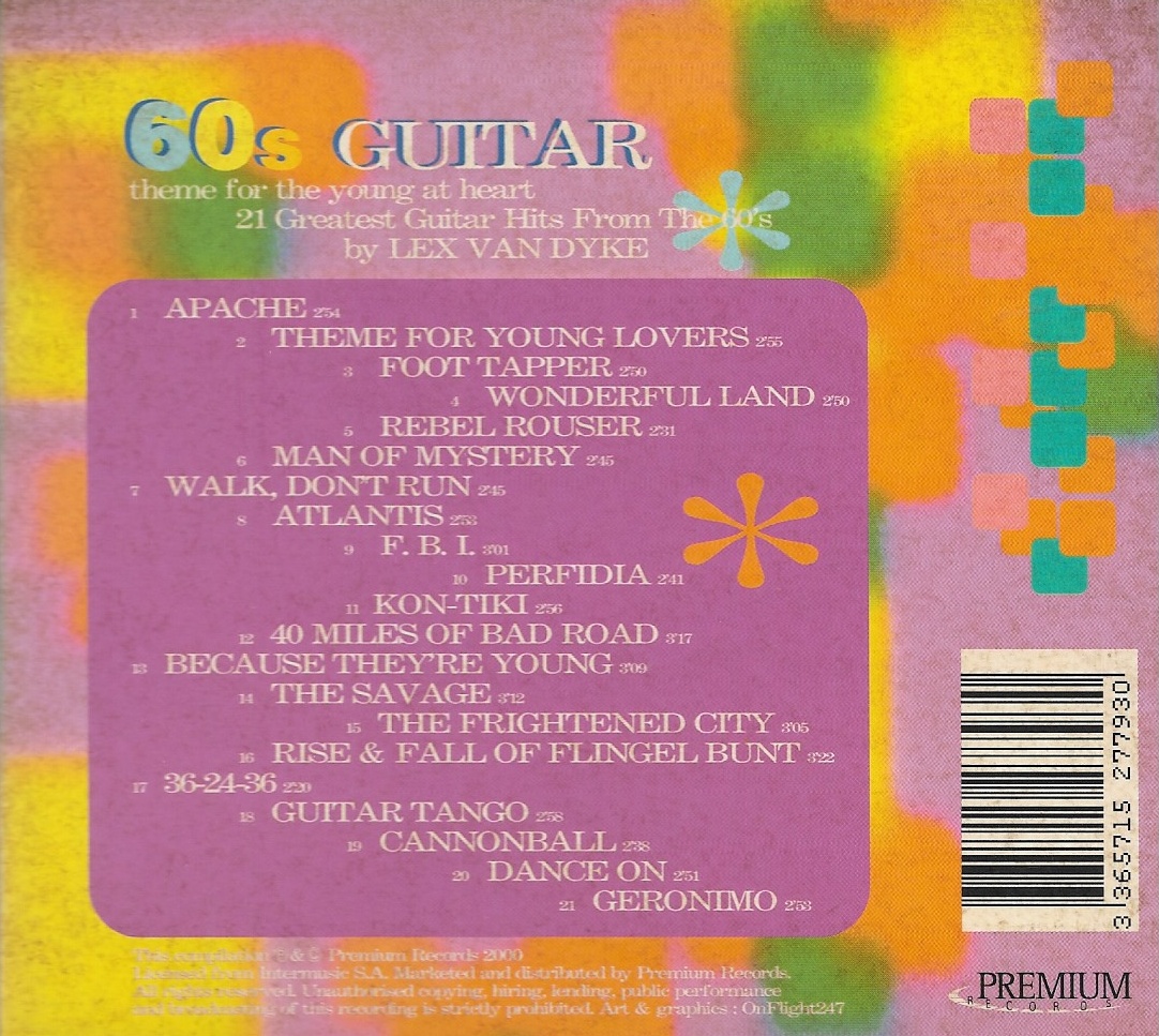 CD,Lex Vandyke - 60's Guitar them for the young at heart 21 Greatest(Gold CD)(Hi-End Audio)(instrumental)