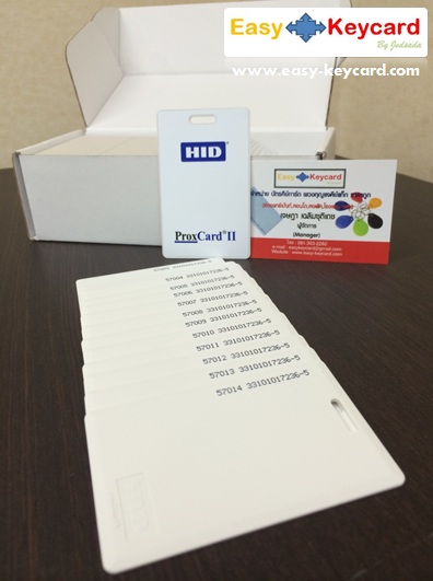 บัตรคีย์การ์ด HID ProxCard ®II (คลื่น 125khz) (แบบหนา)
