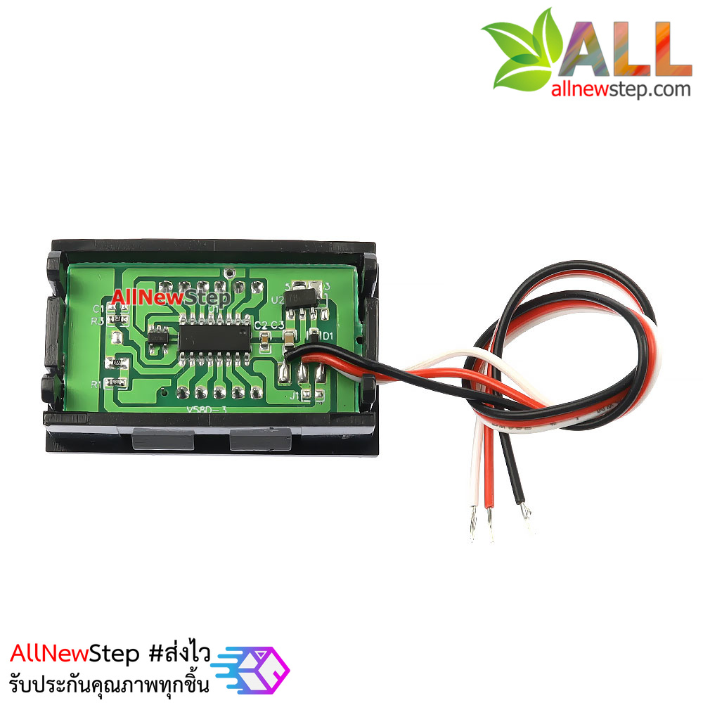โมดูลดิจิตอลโวลต์มิเตอร์ 0-100VDC จอสีแดง ขนาด 0.56 นิ้ว