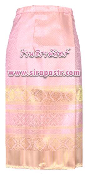 ผ้าถุงป้ายข้าง-สั้น สีชมพูโอรส (เอวใส่ได้ถึง 34 นิ้ว) ตรวจสอบรายละเอียดสินค้าในหน้าฯ