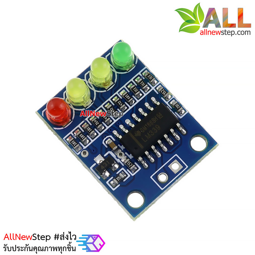 แจ้งเตือนระดับแบตเตอรรี่ 12V 4 ระดับ battery 4 level power indicator module led 4