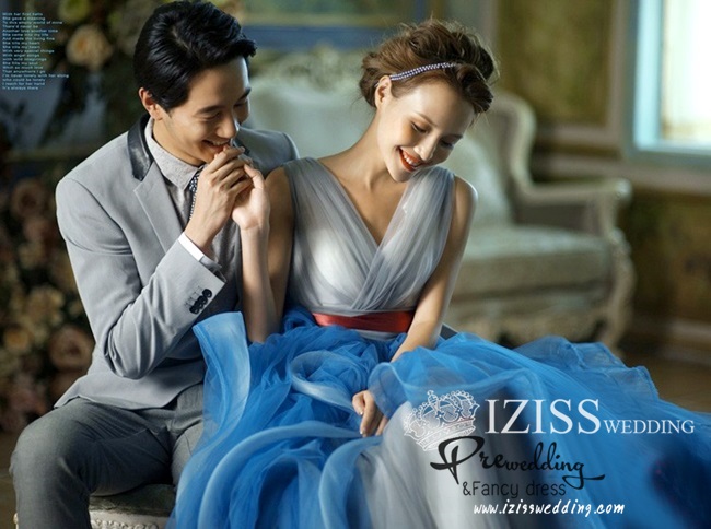 **พร้อมส่งเฉพาะชุดผู้หญิง** PW065 ชุดถ่ายพรีเว็ดดิ้ง (pre wedding dress) ชุดแฟนตาซีชายหญิง "ธีมสีฟ้า"