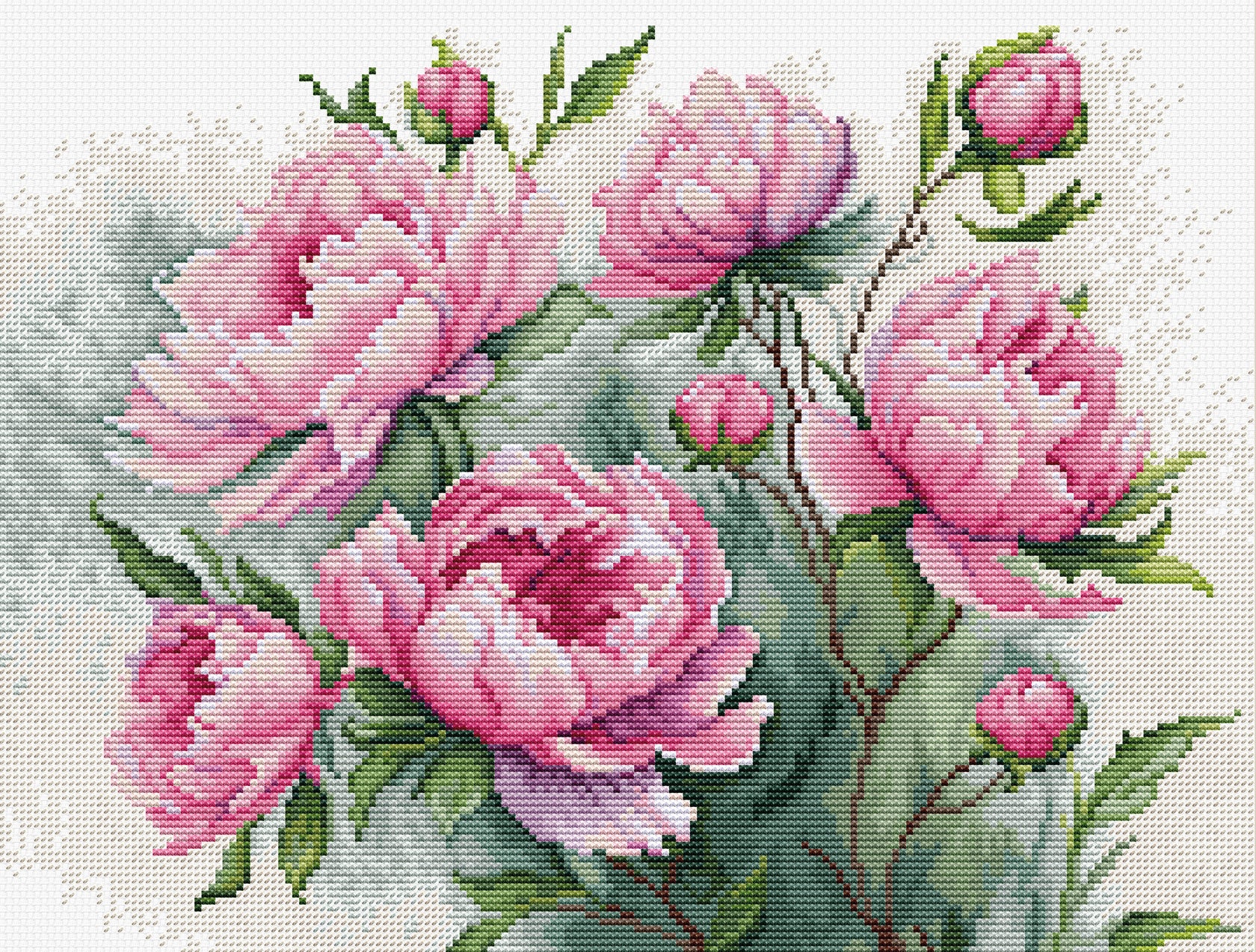 Luca-S ชุดปักครอสติช The Charm of Peonies