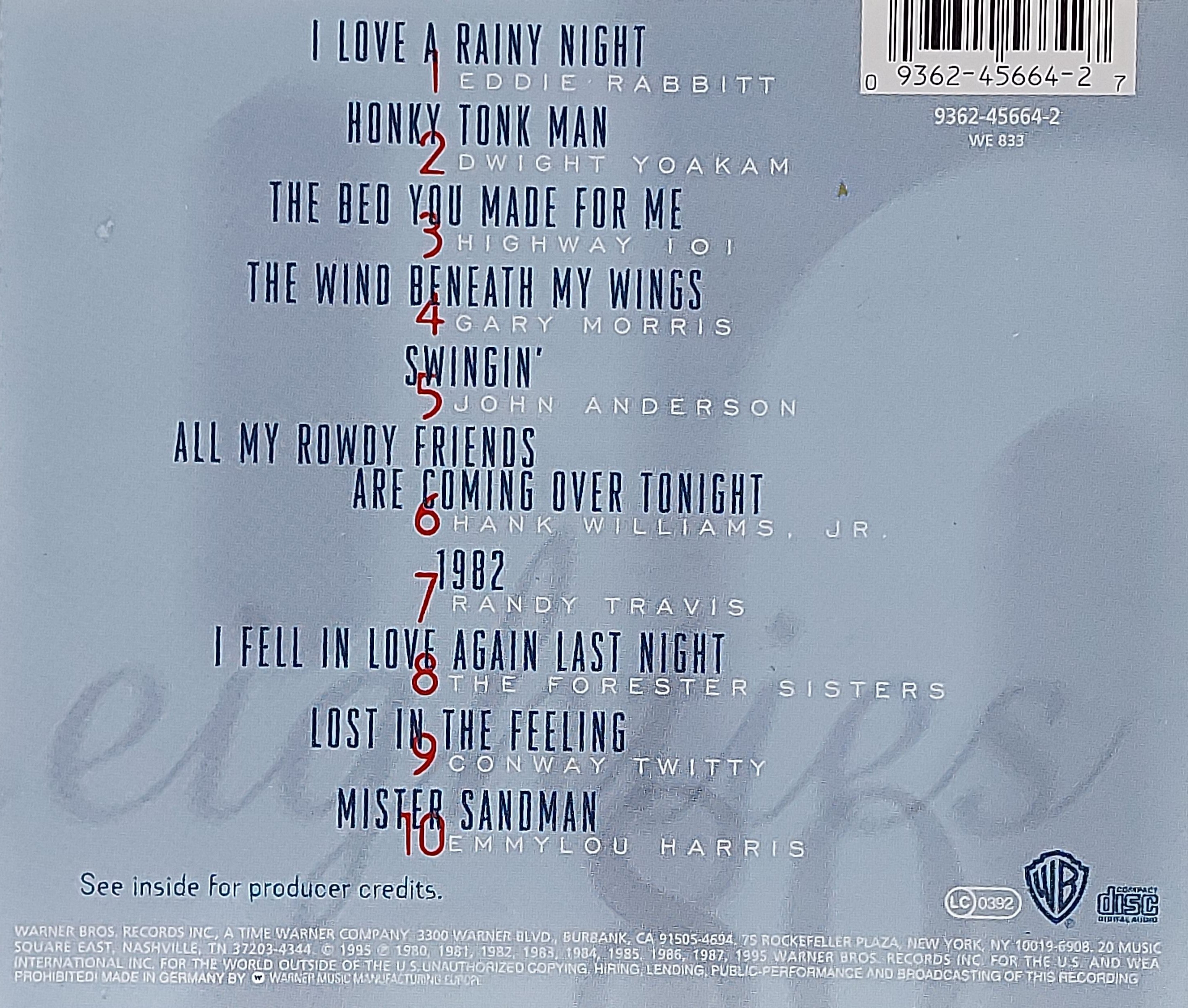 Used CD,Greatest Country Hits Of The '80s Volume I (A)(Various Artists)(1995)(Germany)