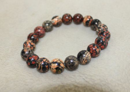 สร้อยข้อมือหินฟาวเวอร์อ๊อบซีเดี้ยม (Flower Obsidian)