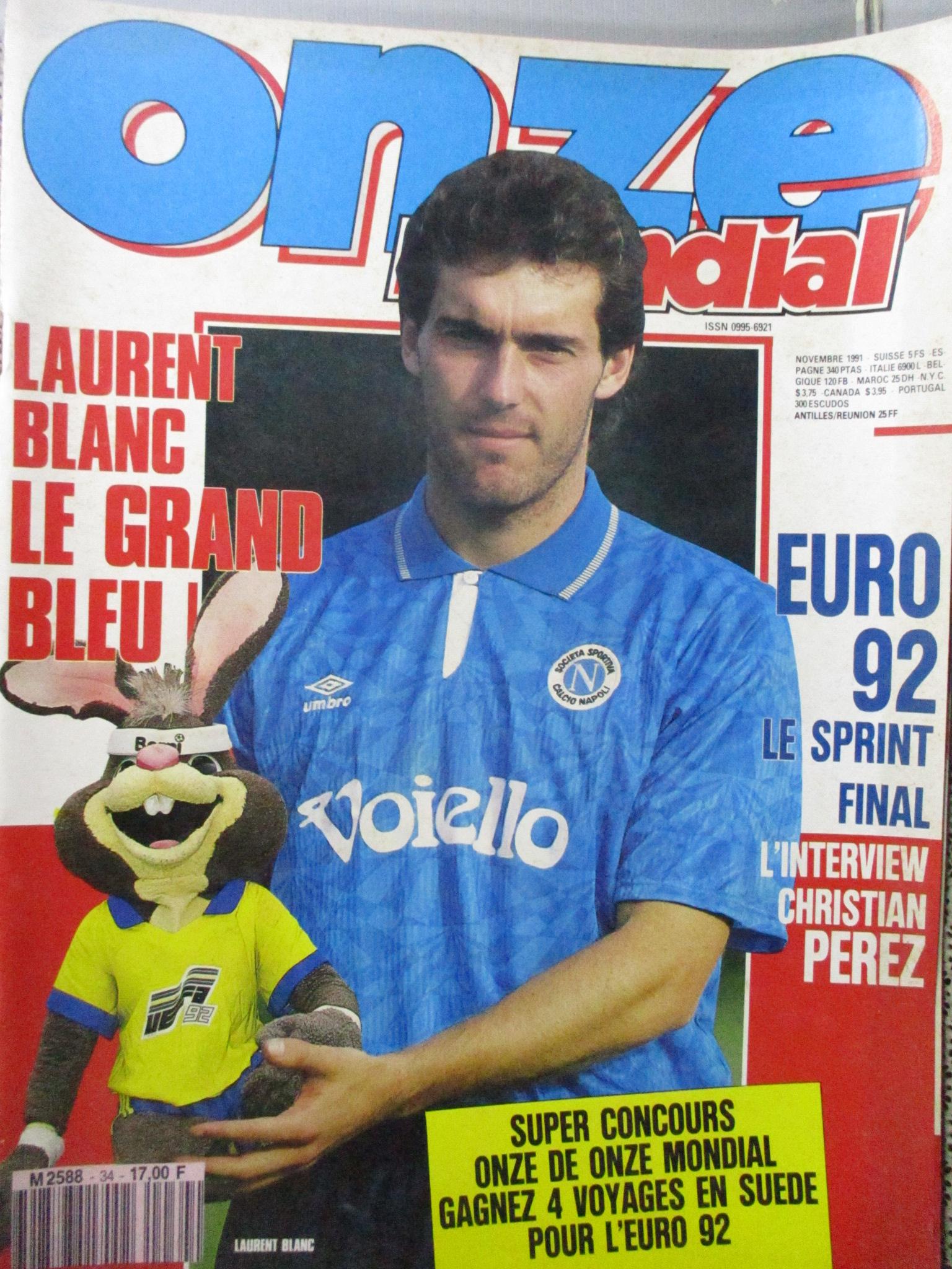 ONZE MONDIAL มีโปสเตอร์ Tomas Brolin ---สตาร์ซอคเกอร์ ฟุตบอล