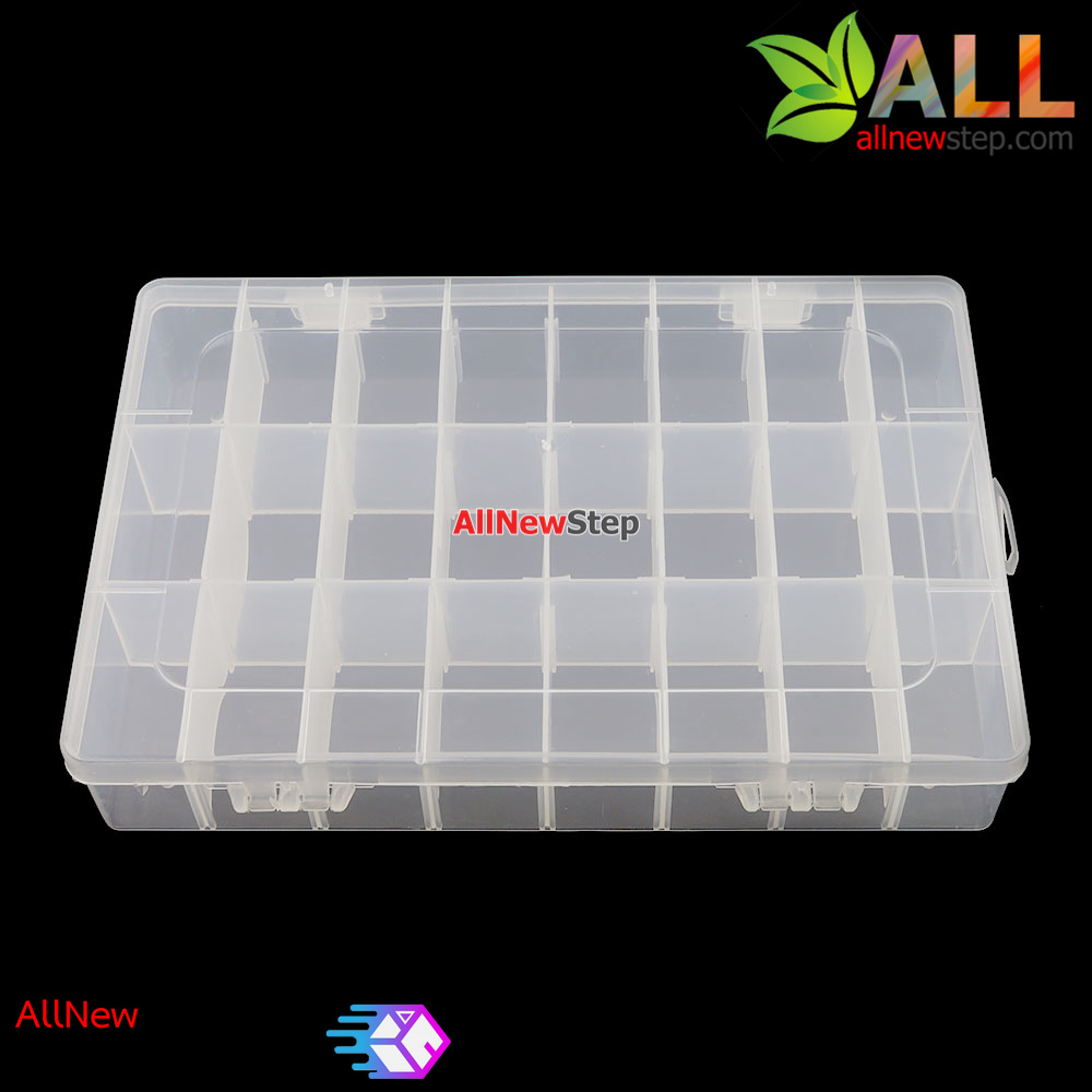 กล่องพลาสติกเก็บอุปกรณ์ 24 ช่อง ขนาด 190x125x35mm