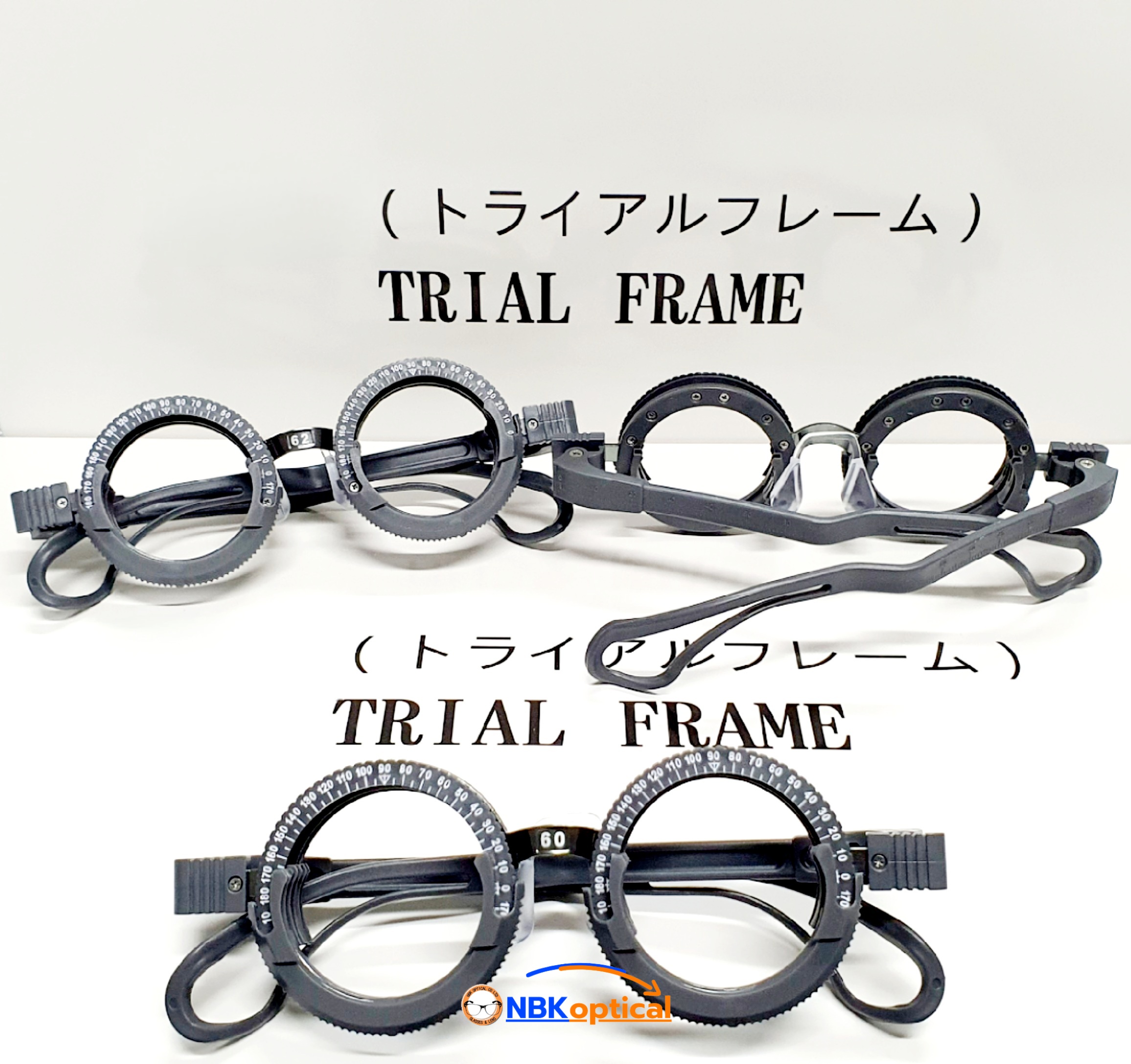 เฟรมวัดสายตา Trial Frame Model PVC WB-1105G (PD 58,60,62,64,66)สีเทาเข้ม