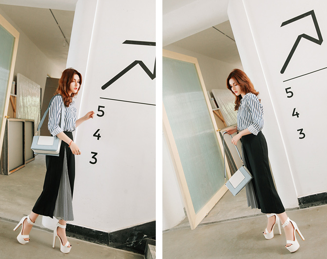 รองเท้าส้นสูงหนังแก้วสีแดง/ดำ/ขาว ไซต์ 34-43