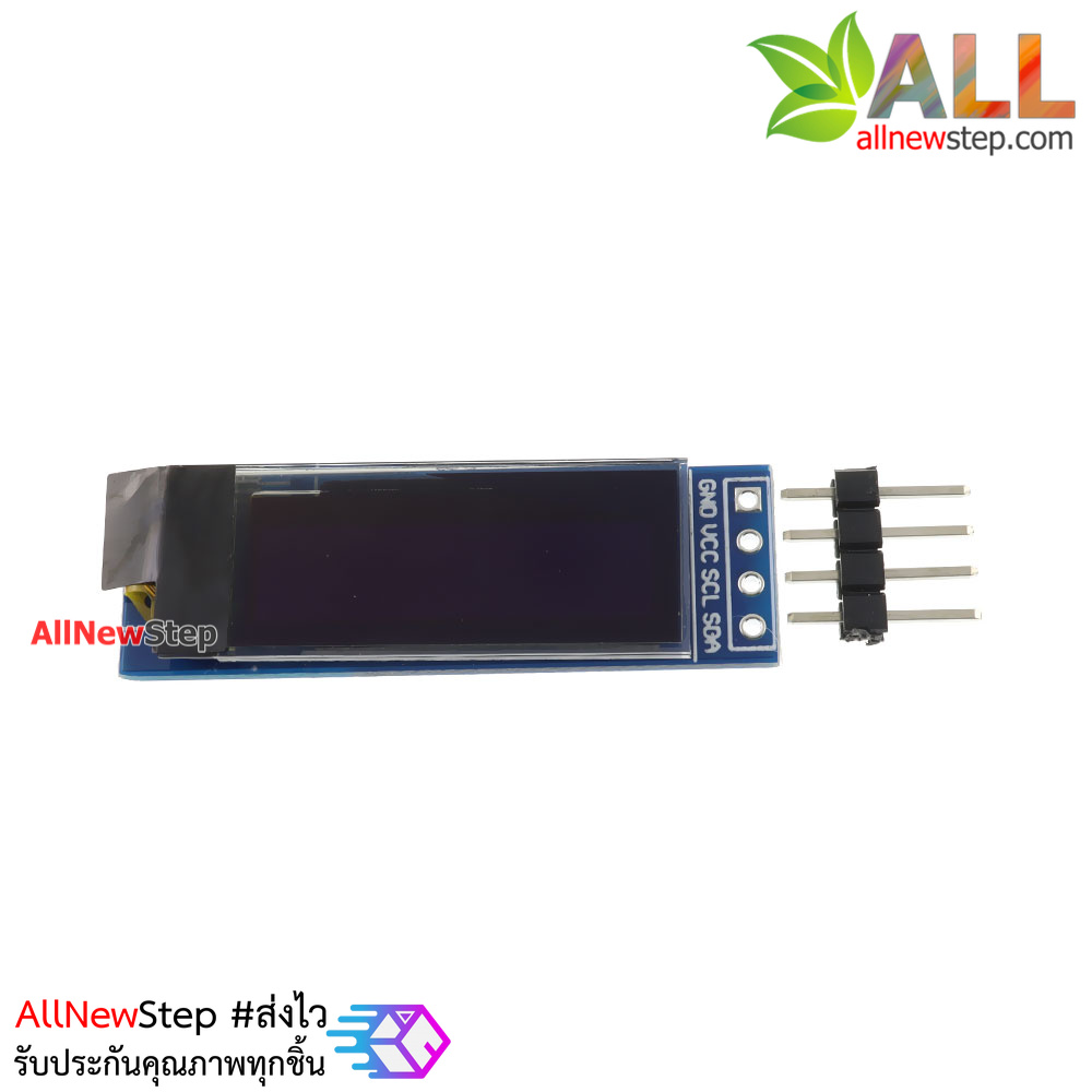 OLED 0.91 inch OLED LCD จอ OLED 128x32 แบบ I2C ขนาด 0.91 นิ้ว สีขาว