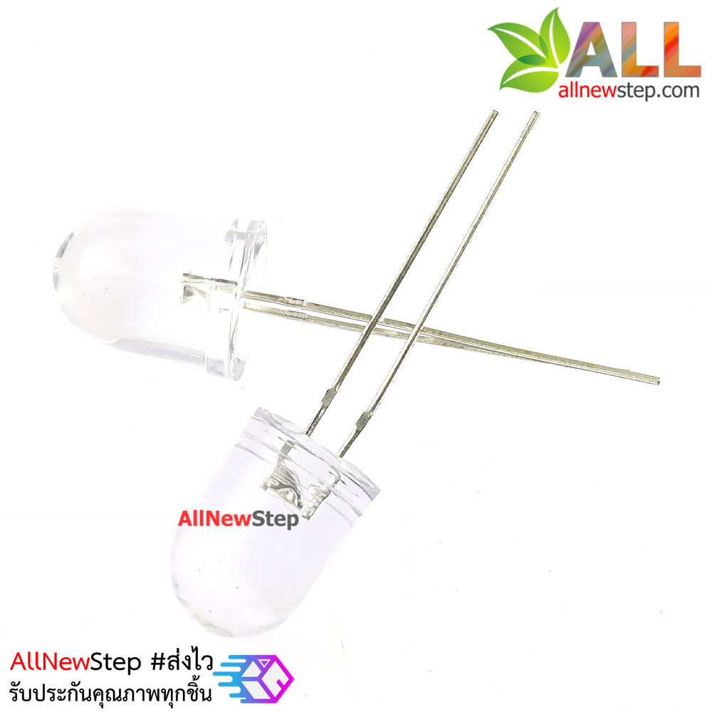 LED 10MM LED สีขาว จำนวน 2 ดวง