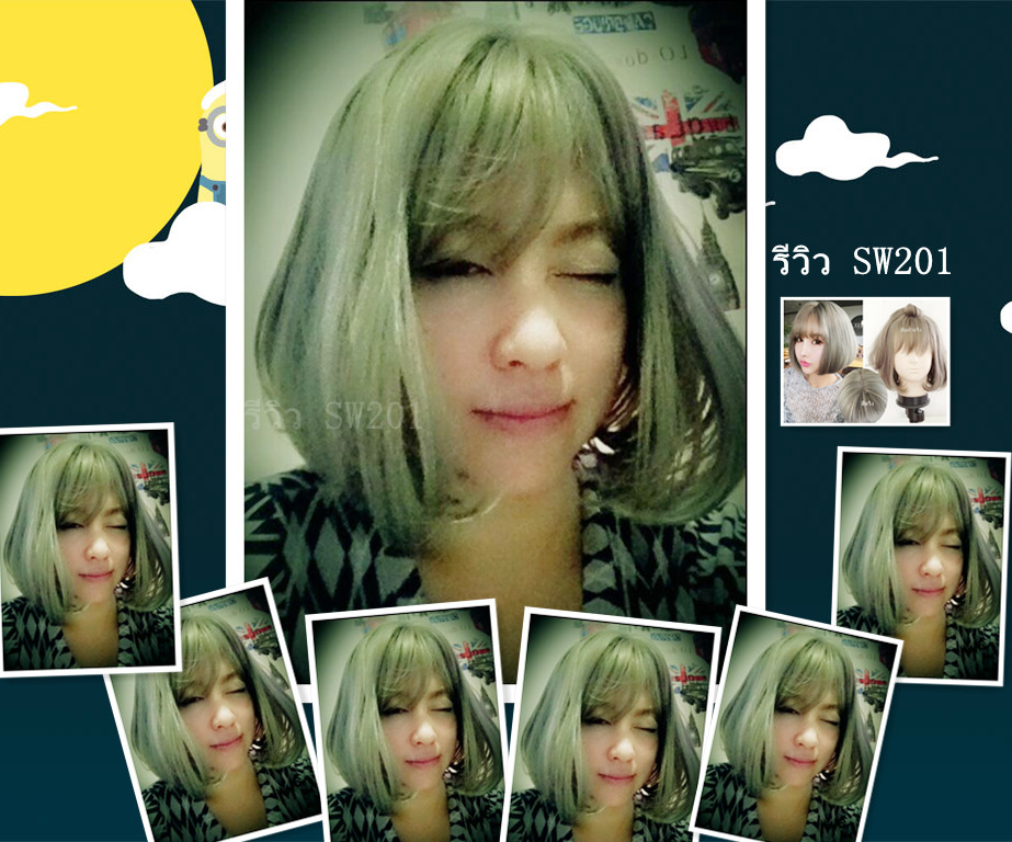 SW201 วิกผมหนังศรีษะกว้าง หน้าม้า ทรงผมสวย น่ารักมากๆคะ เอาใจคนชอบทำสีผม หนังศรีษะเหมือนจริง ใส่เนียนมากๆ คอนเฟิมจ้า เส้นผมไม่มีความเงา( ทรงผมเเละเส้นผมเหมือนจริงเกือบ 100% )