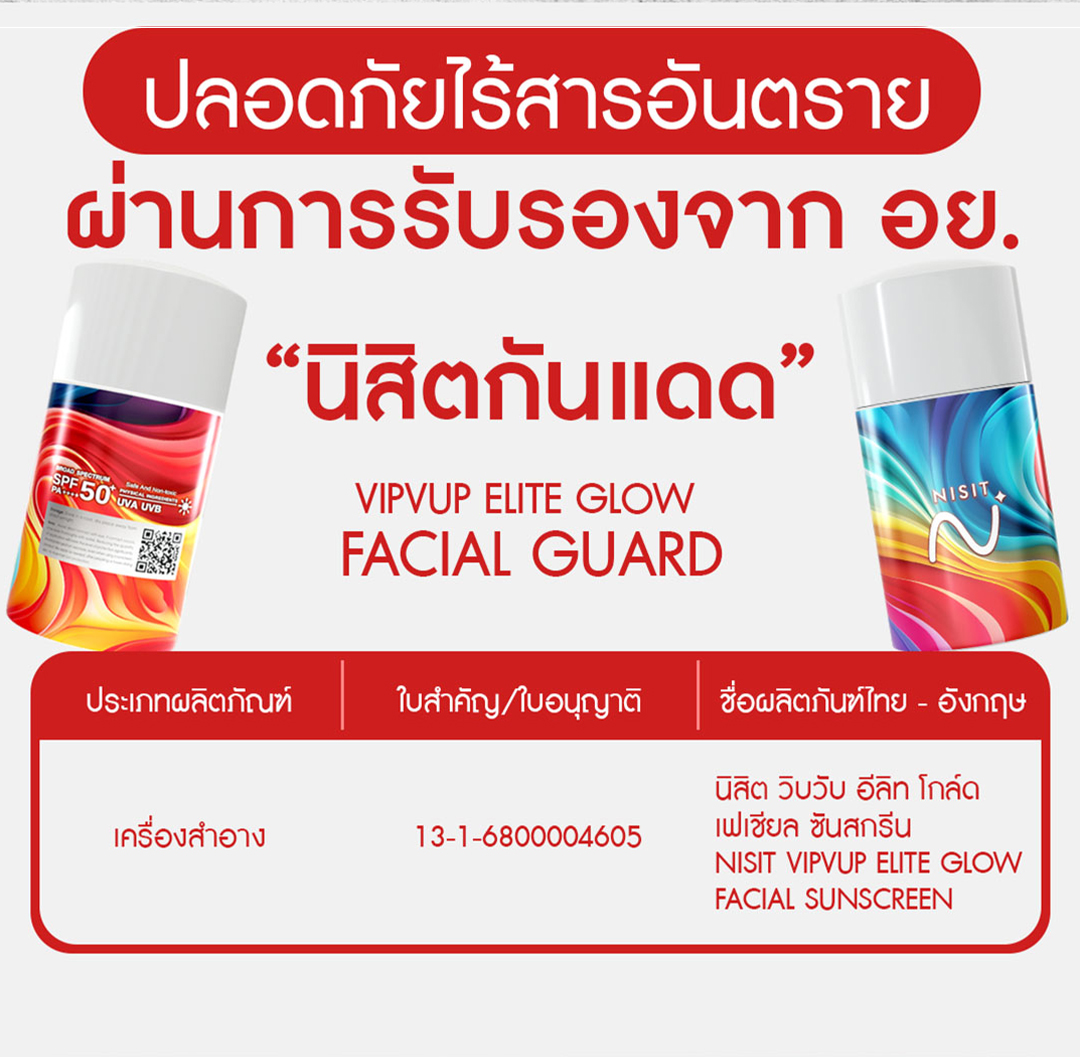 นิสิตกันแดด ลดฝ้า สูตรใหม่ ปกป้องผิว ฟื้นฟู บำรุงจบในตัวเดียว ด้วย SPF50+ PA++++