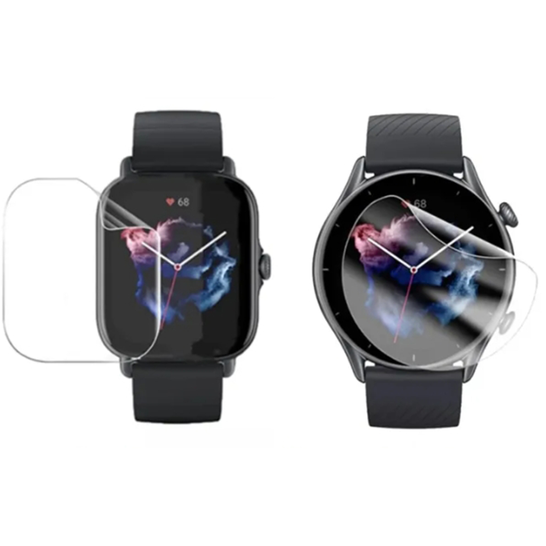 FOCUS ฟิล์ม ไฮโดรเจล Film ใส ด้าน ใช้สำหรับ Amazfit Balance Active 2 Edge T Rex 3 2 GTR 4 mini Bip 6 5 Unity Cheetah Round Square GTS ใบกำกับภาษี