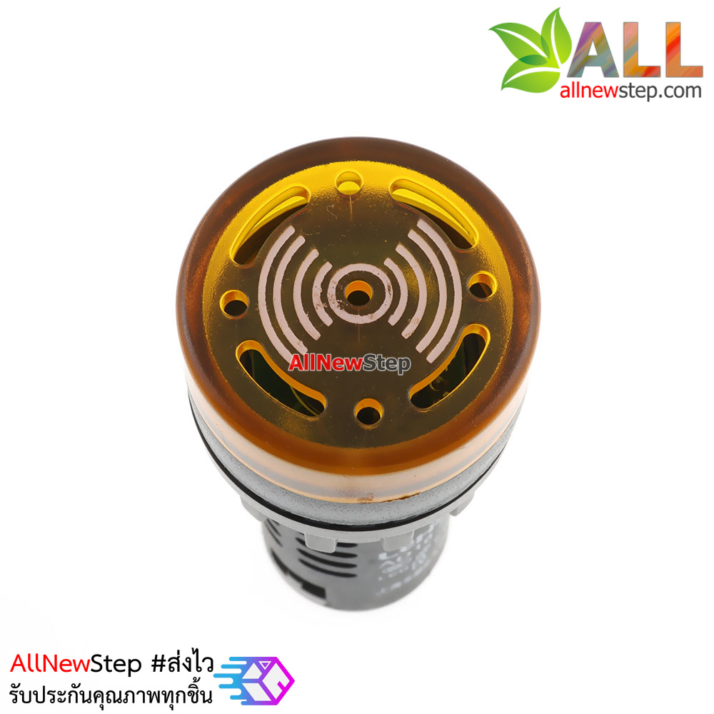 Buzzer LED Alert 12V ad16-22sm เสียงและแสงสัญญาณเตือนภัย ออดไฟฟ้า ไฟสีเหลือง 12V