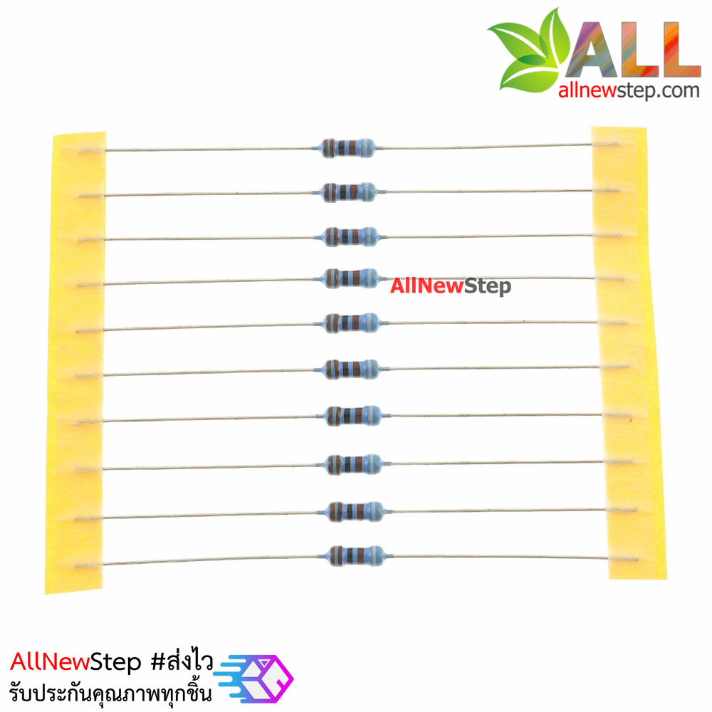 ตัวต้านทาน 9.1 K 1/4W Metal film 9.1k 1% จำนวน 10 ชิ้น