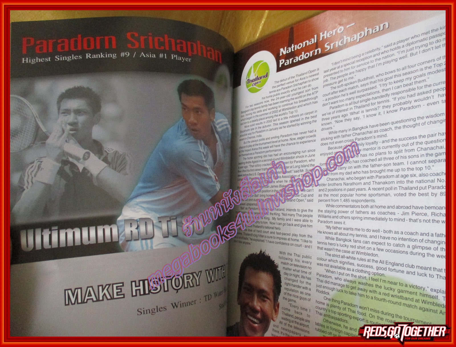 นิตยสารเทนนิส THAILAND OPEN 2003 ไทยแลนด์ โอเพ่น ปี2546