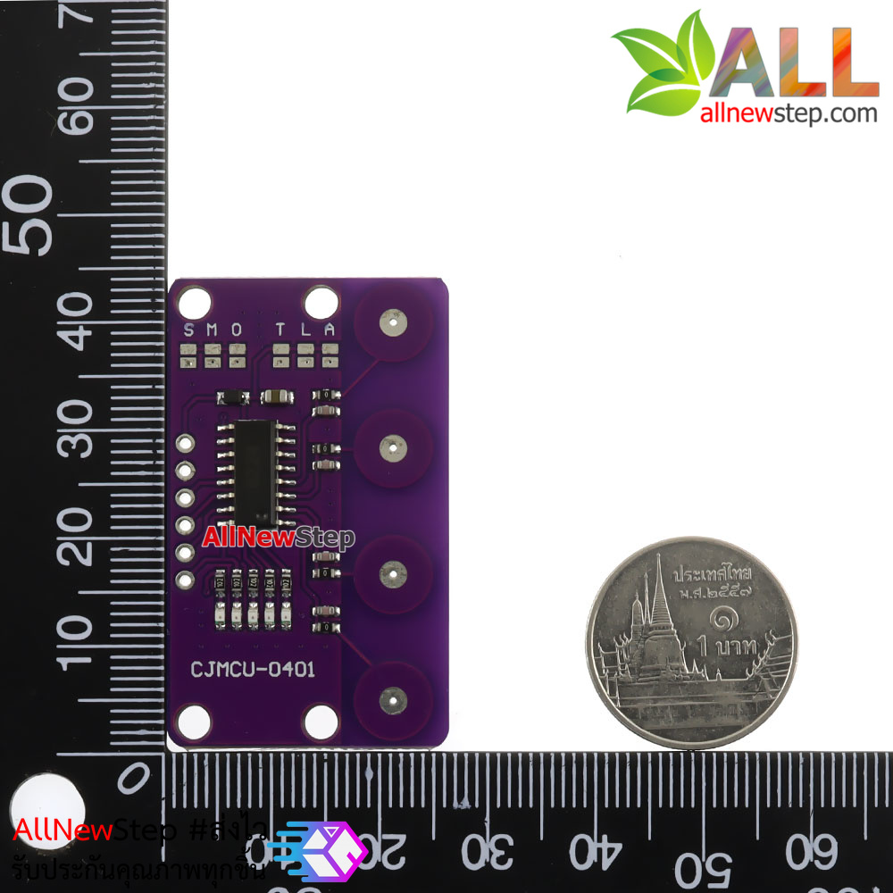 โมดูลสวิตช์สัมผัส 4 ปุ่ม MCU-0401 Capacitive touch proximity sensor keyboard selects self-locking function