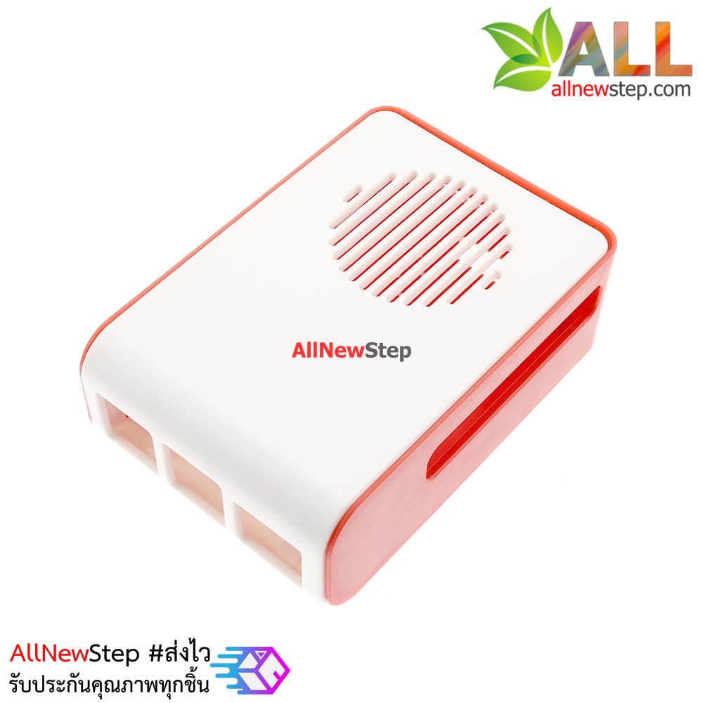 กล่องเคส Raspberry Pi 4 4B cooling fan injection molding ABS protective shell box สีแดง