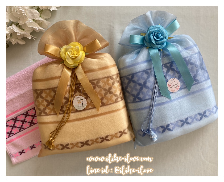 ผ้าขนหนูเนื้อ cotton ลายกากบาทเล็ก ขนาดเช็ดตัว 29x57 นิ้ว