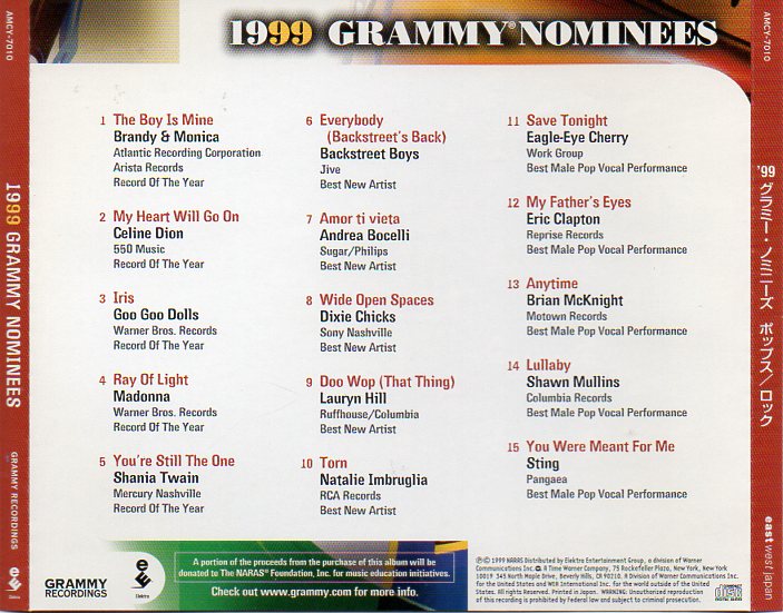 CD,Used,1999 Grammy Nominees(Japan)