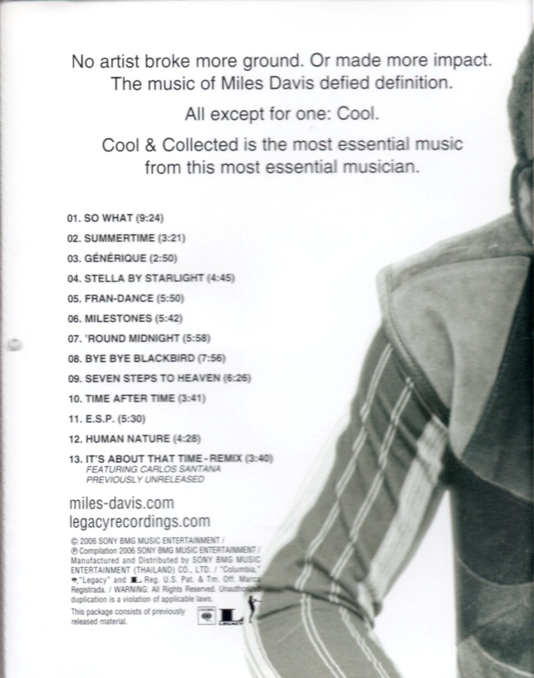 CD,Miles Davis - Cool & Collected (trumpet)(instrumental)(2006)(Thai)