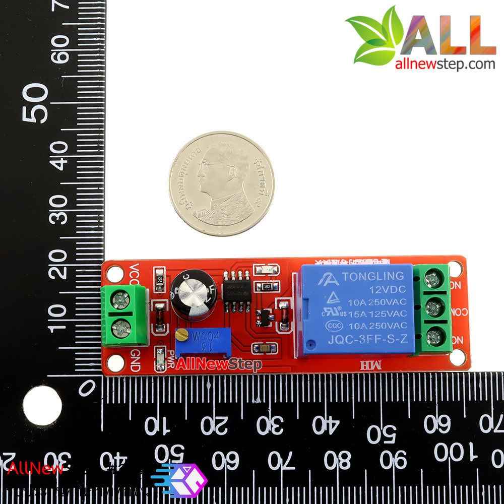 รีเลย์ หน่วงเวลาเปิด 12 โวลต์ Delay Relay Module Time Delay Switch Delay Timer Relay 1-10s Fixed DC 12v