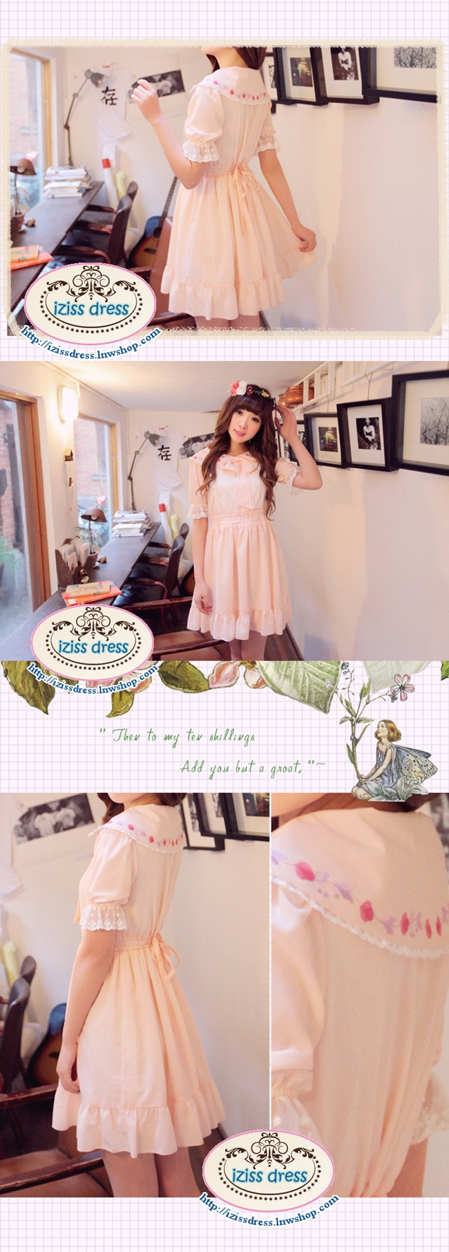 **พร้อมส่ง** เดรสสีส้มอ่อนแบรนด์แท้ Luis collection ปกปักลายดอกไม้ แขนตุ๊กตาตกแต่งริมด้วยผ้าลูกไม้ เนื้อผ้าดีมากก จัดเลยค่ะ