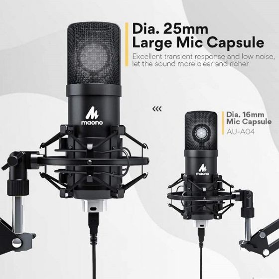 MAONO AU-A425 Large-Diaphragm Condenser Microphone Kit