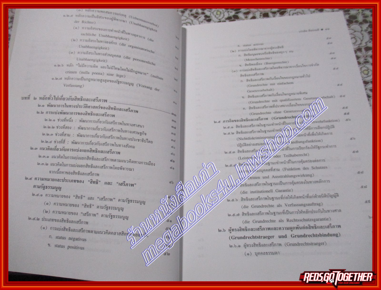 หนังสือ หลักพื้นฐานของสิทธิเสรีภาพ และศักดิ์ศรีความเป็นมนุษย์ โดย ศาสตราจารย์ ดร.บรรเจิด สิงคะเนติ (หนังสือบ้าน มือสอง) (สภาพ85-95%)